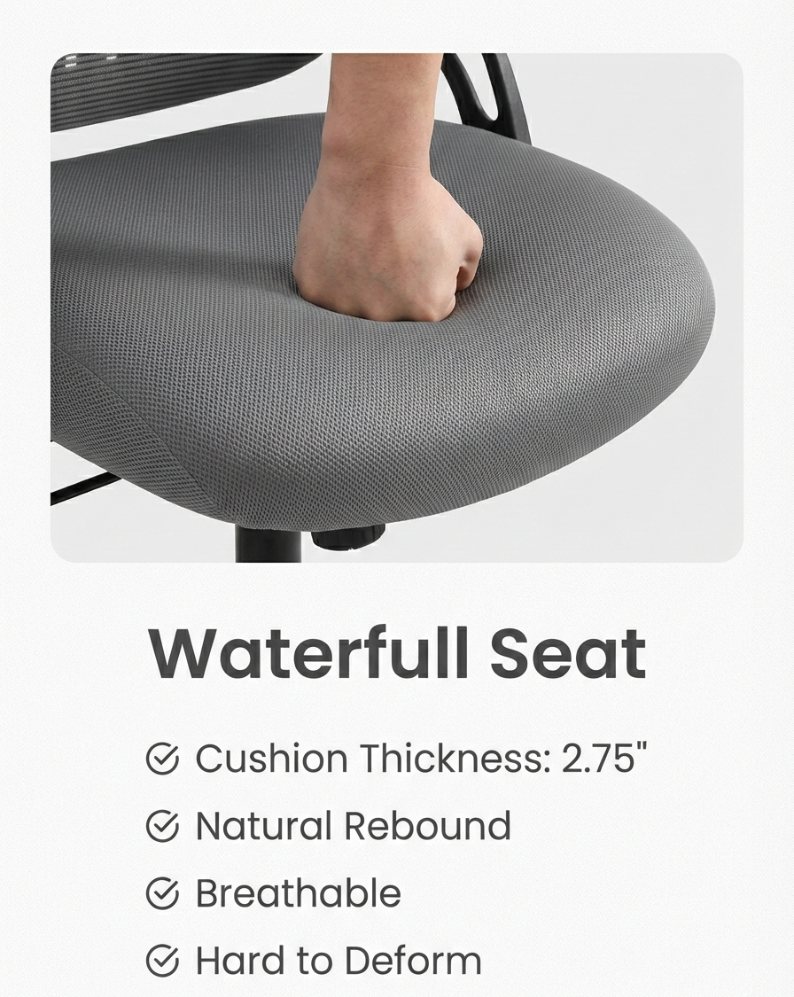 High-Back Mesh Office Chair with Lumbar Support