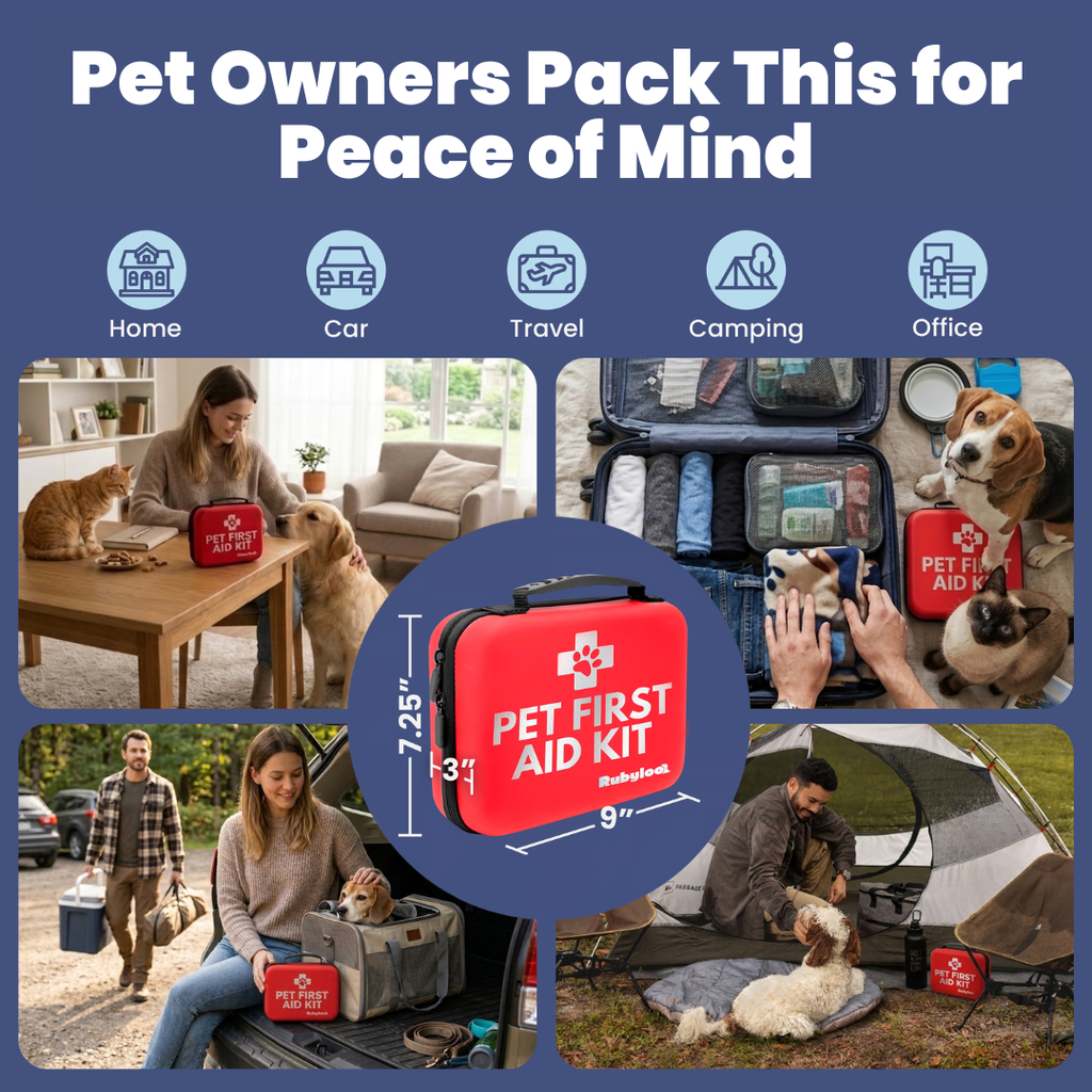 Rubyloo Pet First Aid Kit for Dogs & Cats