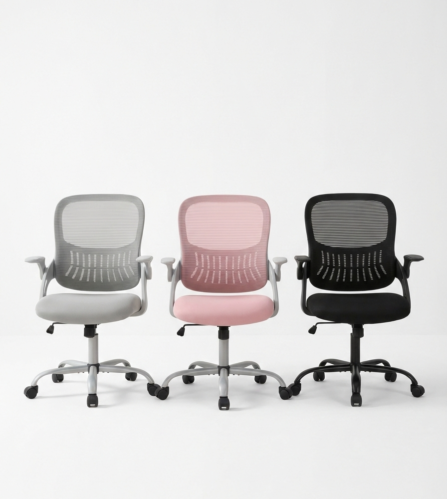 High-Back Mesh Office Chair with Lumbar Support