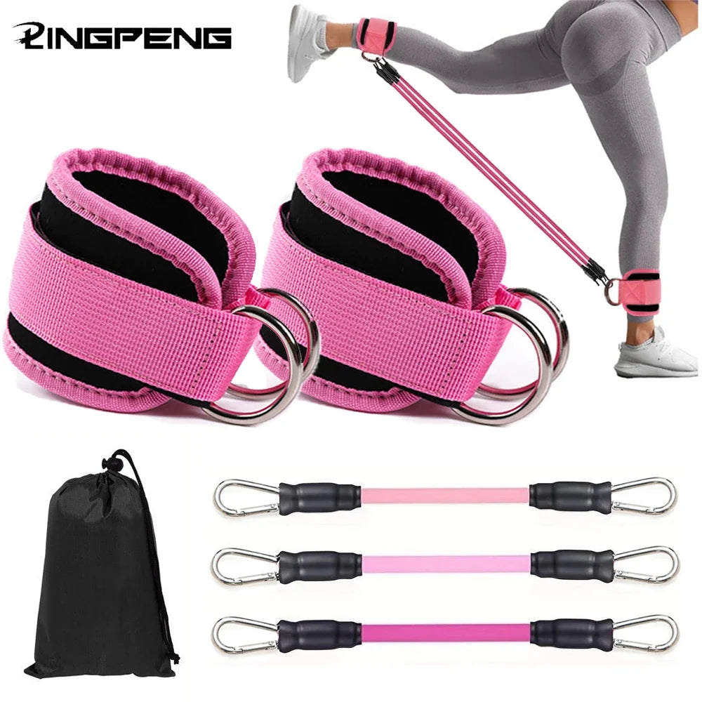 Ankle Strap Resistance Bands for Home & Gym Workouts