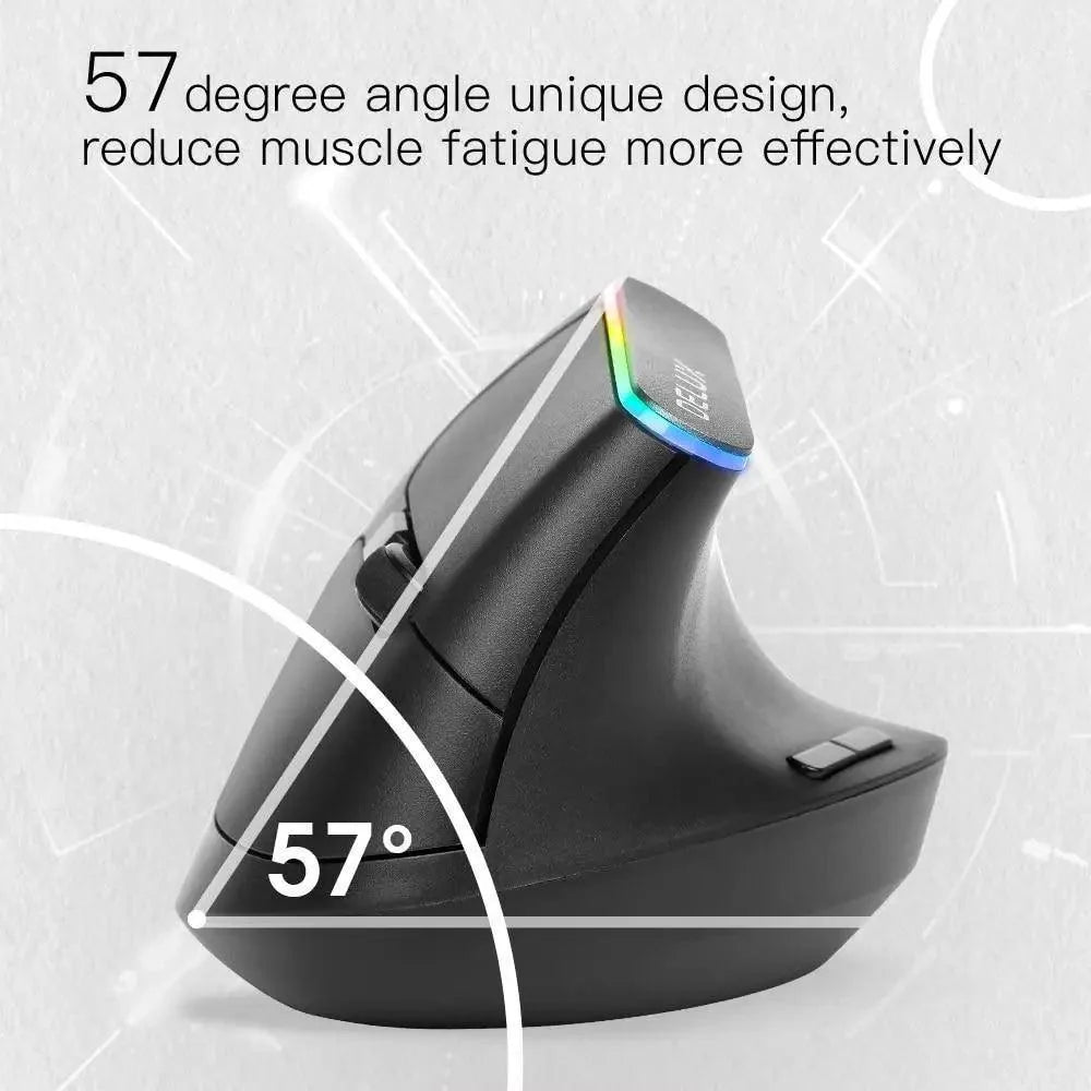 Wireless Vertical Ergonomic Mouse – 1600 DPI