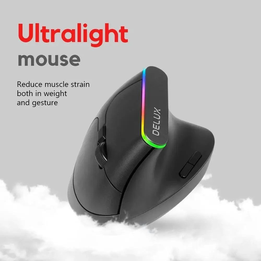 Wireless Vertical Ergonomic Mouse – 1600 DPI