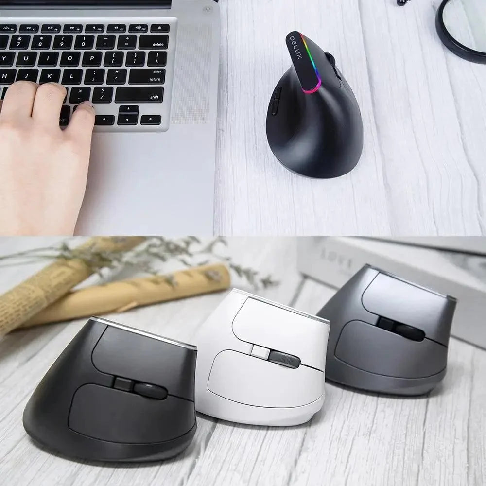 Wireless Vertical Ergonomic Mouse – 1600 DPI
