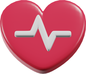 Heartbeat Medical 3D Illustration